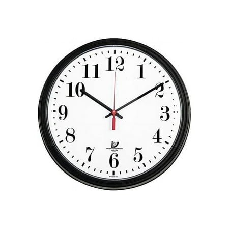 Chicago Lighthouse 67700002 13.75 in. Overall Diameter 1 AA Black Quartz Contract Clock - Black Case