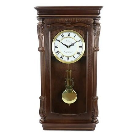 Chiming Pendulum Wall Clock, Chestnut