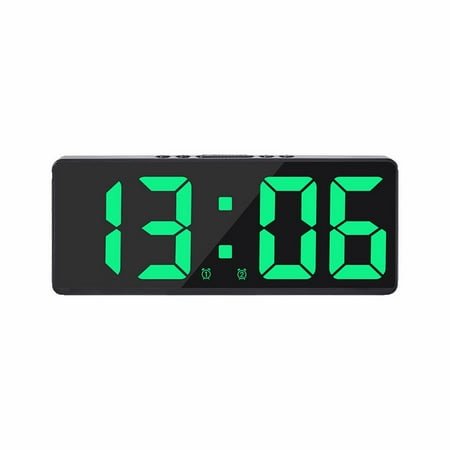 Clearance Kaireo Clock, Simple Led Clock Black Shell Green Light, Simple Desk Alarm Clock Bedside Led Digital Alarm Clock Electronic Backlight Alarm Clock for Home, Home Clock, 1*Clock, 1*Data Line