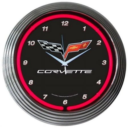 CORVETTE C6 NEON CLOCK – 8CORV6