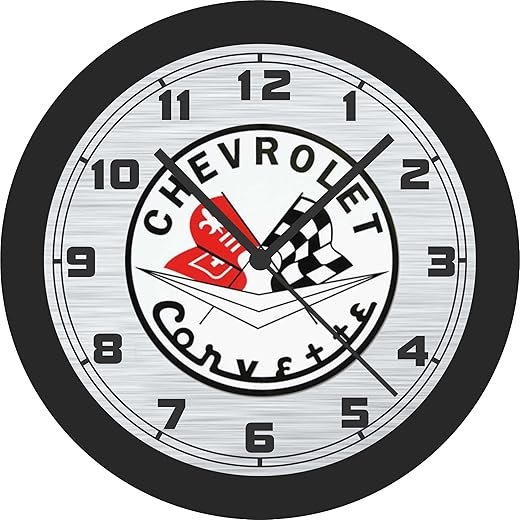 Corvette Emblem Wall Clock