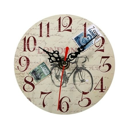 Creative Antique Wall Clock Vintage Style Wooden Round Clocks Home Office Decoration (#4)