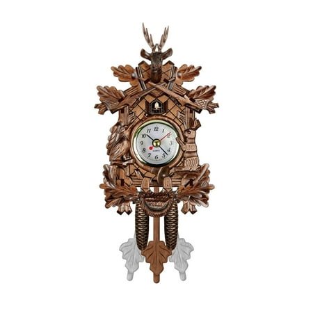 Deals of The Day Clearance! Topliu Cuckoo Chime Wall Clock,Retro Wooden Living Room Clock,Chiming Alarm Clock,Vintage Wood Clock for Home Decor and Timeless Style