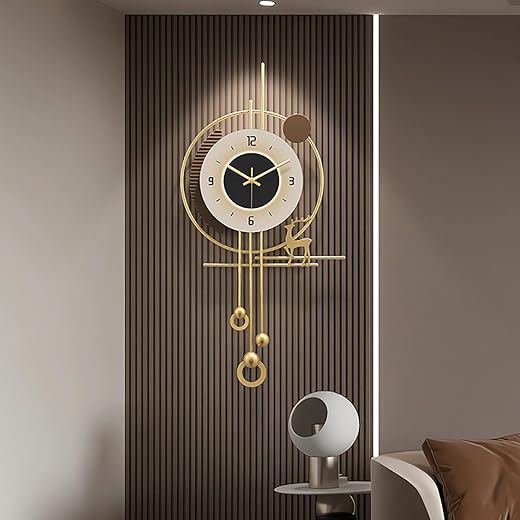 Decorative Wall Clock for Living Room Large Wall Clock Modern Creative Silent Metal Wall Clocks for for Kitchen Bedroom Office Dinning Room Wall Decor 28 Inch