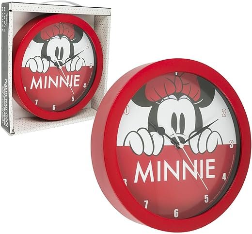 Disney Minnie Mouse Wall Clock Office Home Wall Decor 9.5 Inches- 62636