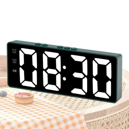 Fovolat Digital Alarm Clock Durable LED and Mirror Clocks Large Display Battery Operated LED Alarm Clocks for Bedroom Office Travel liberal