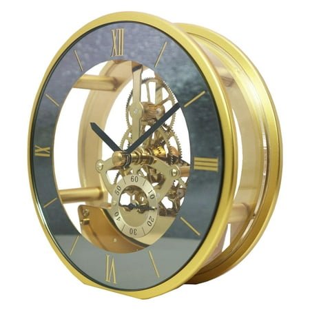 hengtong Table Clock Classic Anniversary Gift Antique Copper Aluminum Alloy Timepiece for