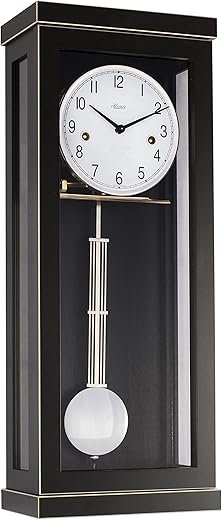 Hermle 70989740141 Carrington Regulator Wall Clock - Black