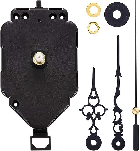 Hicarer Pendulum Clock Movement Quartz DIY Movement Kits Replacement Pendulum Clock Movement Mechanism (Shaft Length 0.9 Inch)