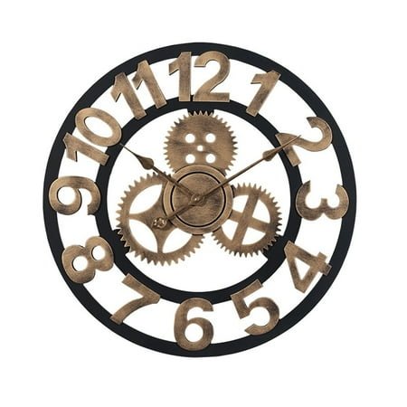 Home Decor 1Pc Garden Wall Clock Large Outdoor Decoration Open Face Wall Hanging Home Decor Gold Arab