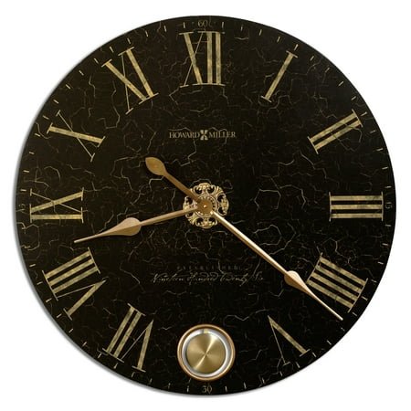 Howard Miller 620474 32 Diameter London Night Brass Analog Wall Mounted Clock - Brass