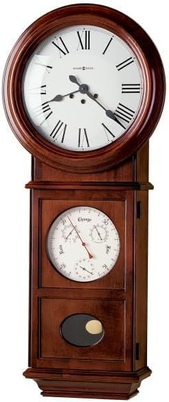 Howard Miller Ada Wall Clock II, Wooden Touch Finish with Mechanical Key-Wound - Quartz Westminster Chime Movement, Analog Home Decor Timepiece for Dining Area, Living Room & Office