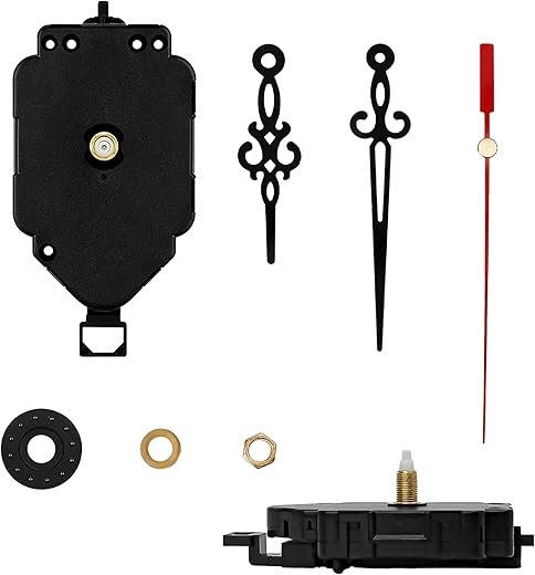 HR1688 DIY Wall Clock Motors Battery Powered Replacement Kit Silent For Do It Yourself, Movement Large Clock Mechanism, Electric Arm Pendulum Quartz Kits High Torque Bell Repair Miller for Home Office