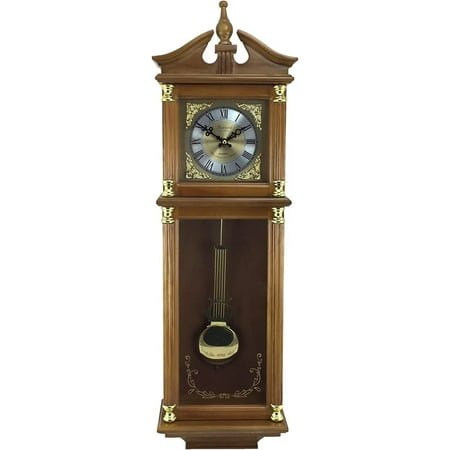 Inch Chiming Pendulum Wall in Antique Harvest Oak Finish