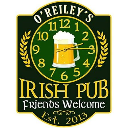 Irish Pub Wall Clock - Personalized