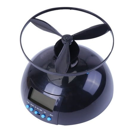 Jiandong Lazy Alarm Clock Digital Rolling Alarm Clock LED Display Loud Helicopter Propeller Clock(5.51X2.36X4.72Inch)