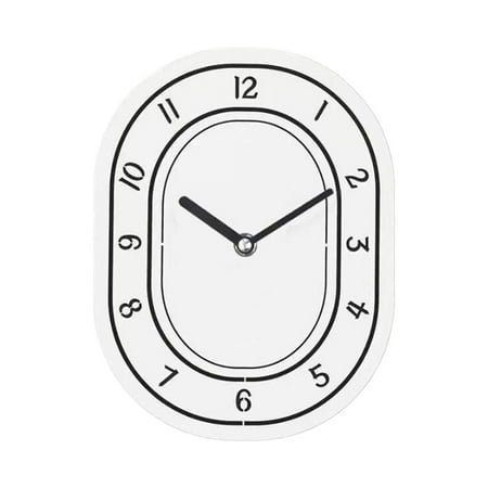 jicheng Oval Wall Clock Accessories Decorative Clock for Kitchen Bedroom Living Room