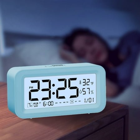 JMKQLZ Digital Clock Large Display, LED Alarm Clock for Bedroom, Electronic Beside Clock, 12/24H Change Countdown Time Clock for Home and School,5.51*2.75*1.77 in