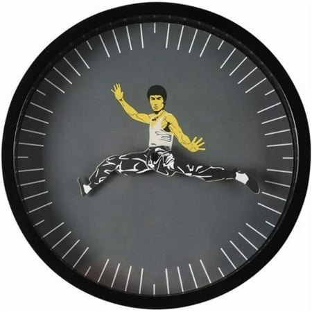 Kung Fu Wall Clock Bruce Xiaolong Lee Wall Clock Chinese Kung Fu Style Clock Home Decoration Personality Creative Round Clock