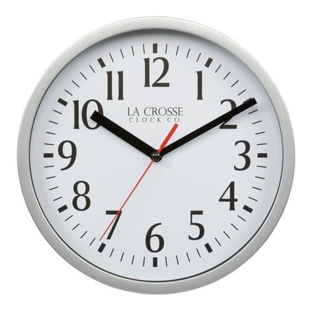 La Crosse 8 Basics Silver Analog Quartz Wall Clock, 404-3020S