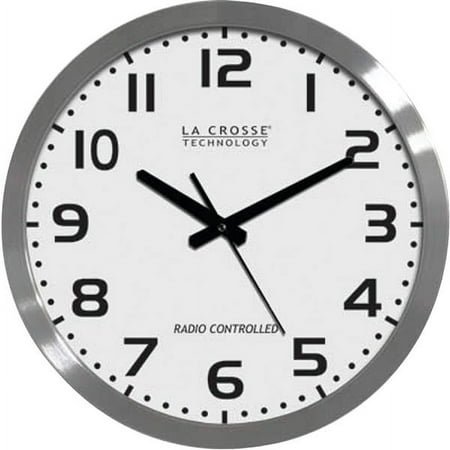 La Crosse Technology® La Crosse Technology® 16 Brushed-metal Atomic Wall Clock