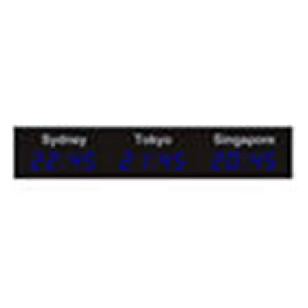 LED Digital Multi Time Zone City Stickers Wall Clock World Time Zone Clock For Office Home Decor