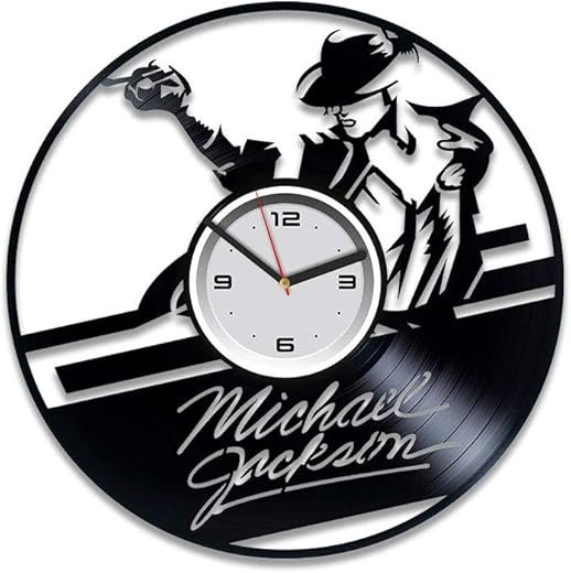 Michael Clock Pop King Moonwalker Vinyl Wall Clock Gift MJ Michael Vinyl Record Clock Silent Mechanism Wall Clock