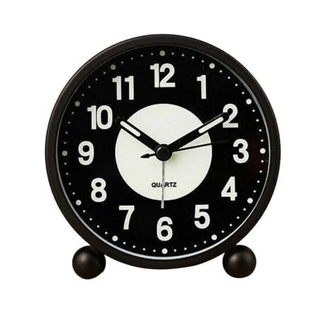 Minxio High-Quality Bedside Glow-in-the-Dark Alarm Clock | Non-Ticking Bedroom Decor