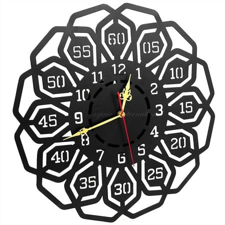 Nagina International 16 Metallic Black Beautiful Wall Structural Hanging Clock | Nautical Home Decor Collection | Exclusive Decorative Gift Ideas