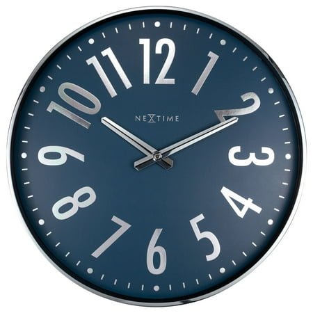 NEXTIME WALL CLOCK ALCHEMY - SILVER/BLUE