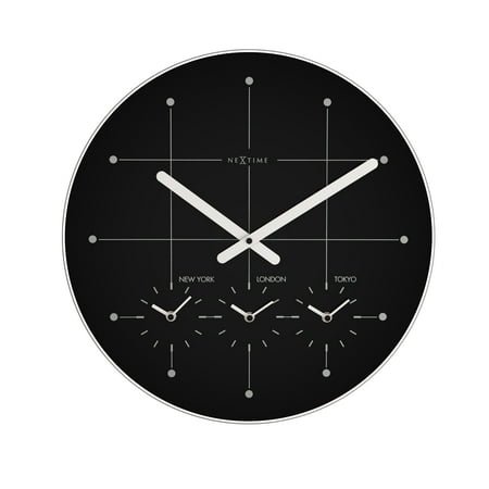 NEXTIME WALL CLOCK BIG CITY TIME ZONES