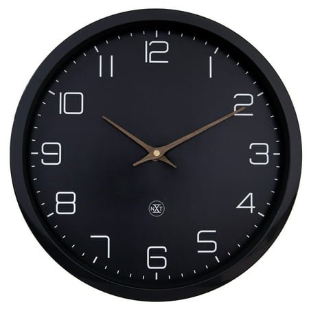 NEXTIME WALL CLOCK ECO BIODEGRADE - BLACK