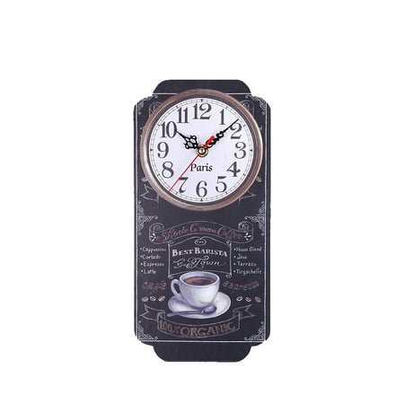 Nomeni 5.79 Quartz French Country Wooden Indoor Wall Clock, Silent Mechanism