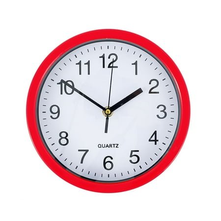 ODOMY Modern Wall Clock, 8 Inch Large Round Silent Non-Ticking Wall Clock, Big Numbers Quartz Wall Clock for Office School Home Living Room Bedroom