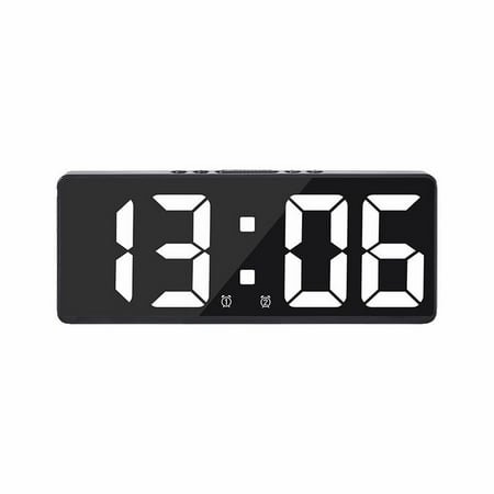 piaybook Alarm Clock Simple Desk Alarm Clock Bedside LED Digital Alarm Clock Electronic Backlight Alarm Clock For Home Silent Non Ticking Small Clock for Home Office Living Room Bedroom