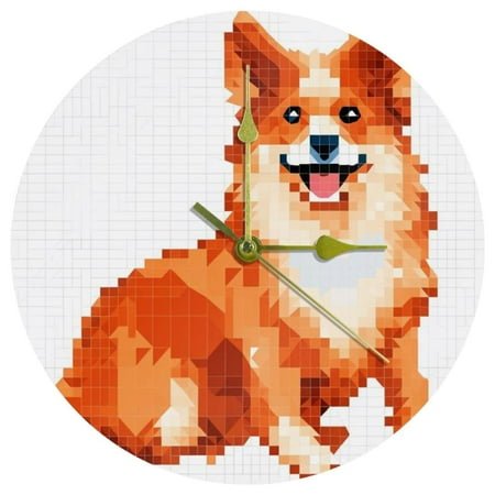 Pixel dog Circular Acrylic Wall Clock - Sleek and Stylish Timepiece for Modern Decor