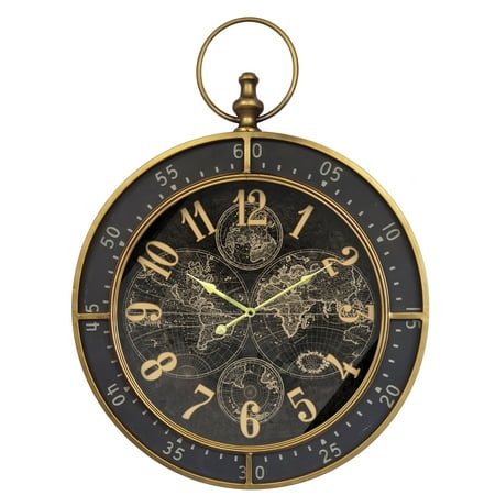 Pocket Watch Style Metal Wall Clock