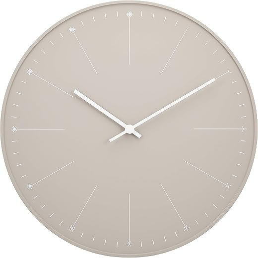 Remnos NL14-11 BG Lemnos Analog Wall Clock, Dandelion Beige, Diameter 11.4 x Thickness 1.6 inches (290 x 40 mm)