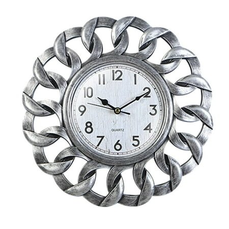 Retro Wall Clock, Stylish Vintage Battery Operated for Kitchen Ornaments,