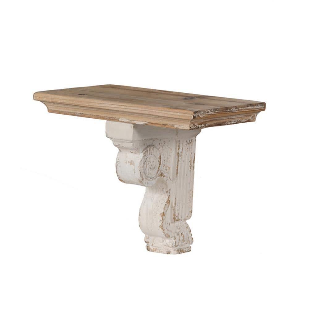 Rick 13.8 in. W x 9.1 in. D Brown and Distressed White...