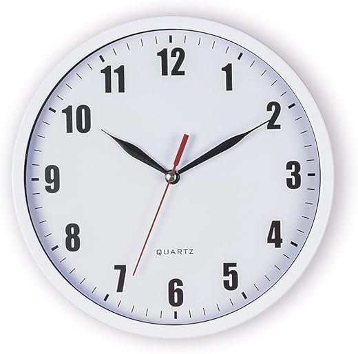 SAC SMARTEN ARTS 8" Silent Quartz Wall Clock Non-Ticking Digital Clock