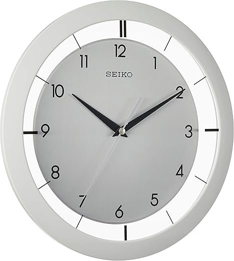 SEIKO 11 Inch St John Brushed Metal Wall Clock