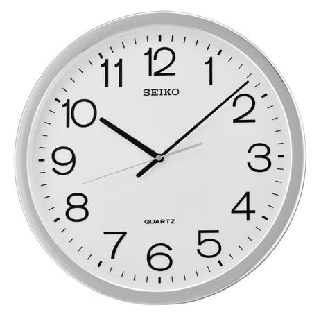 Seiko 16 Office Classic Numbered Quiet Sweep Wall Clock, Round, Quartz, Analog, QXA041SLH