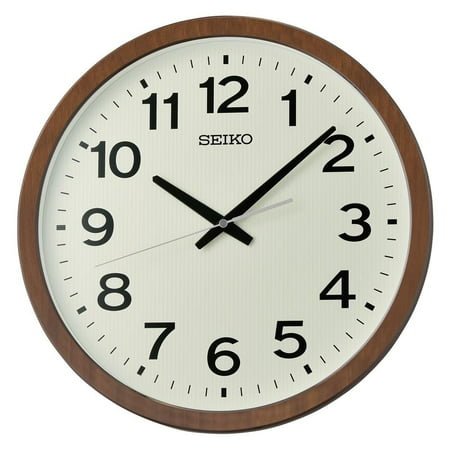 Seiko 16 Ukan Round Brown Wall Clock, Traditional Analog Quartz QXA799BRH