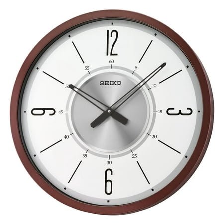 Seiko 20 Abbot Modern Industrial Multi-Color Round Wall Clock, Quartz, Analog, QXA759BLH