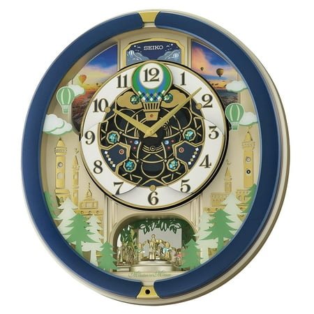 SEIKO Blue Pine Fantasy Melodies in Motion Clock, Multicolored