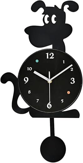 Shop LC Black Dog Wall Clock with Pendulum