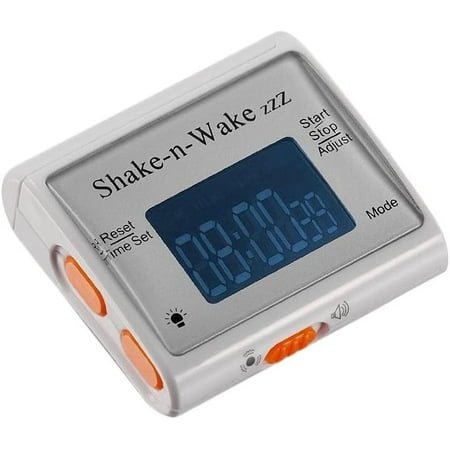 Silent Vibrating Personal Alarm Clock Shake-N-Wake (White)