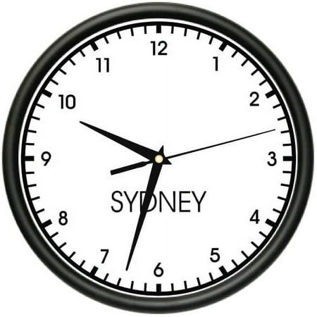 SYDNEY TIME Wall Clock world time zone clock office business