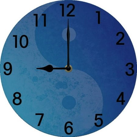 Tai Chi Wall Clocks Battery Operated Silent Non-Ticking,Round Clock Decorative for Home Kitchen Living Room Office Bathroom Bedroom(10 Inch)